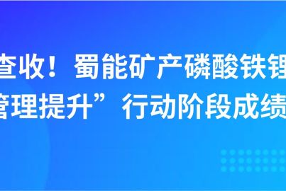 請(qǐng)查收！蜀能礦產(chǎn)磷酸鐵鋰廠“管理提升”行動(dòng)階段成績(jī)單